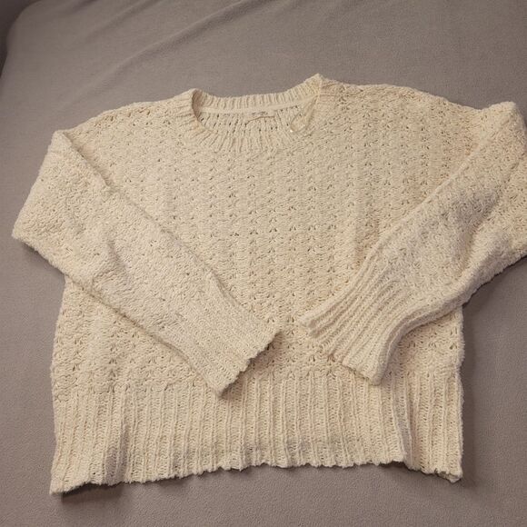 Miss Me Knit Cream Sweater Size Medium - Picture 1 of 6
